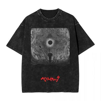 T-shirt Graphique Guts Manga Berserk T-shirts Lavés Vintage Vêtements Hommes Femmes Été Coton Manches Courtes T-shirts Hauts
