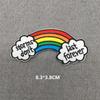 Rainbow Embroidered Patches On Clothes Iron On Patches For Clothing Diy Cartoon Stripes Stickers Anime Patches Appliques Badges