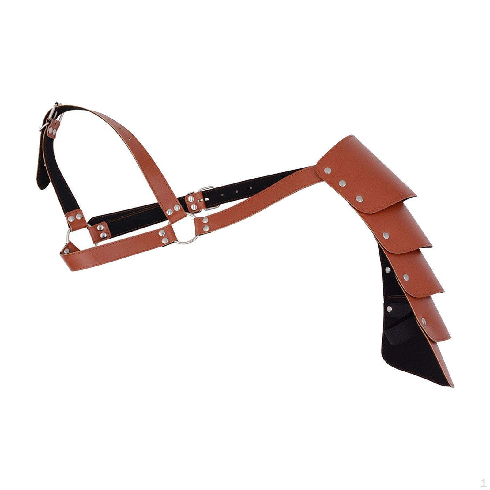 Готический стимпанк Плечевой доспех Пояс с регулируемым ремнем Наплечье из искусственной кожи Средневековый