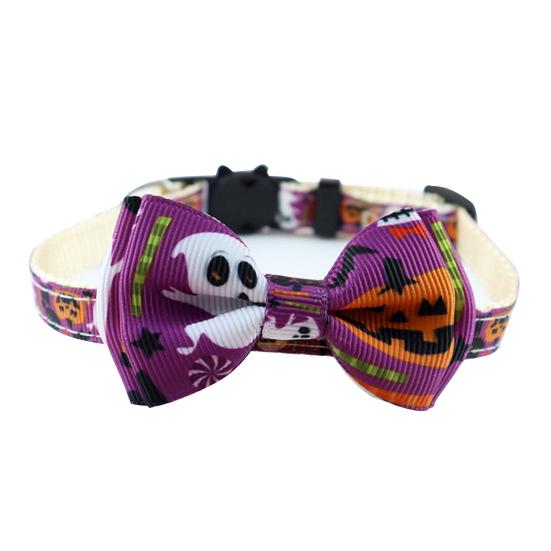 Cat Collar Cartoon Pattern Adjustable Easy-wearing Wear Resistant Quick Release Enhance Atmosphere Polyester