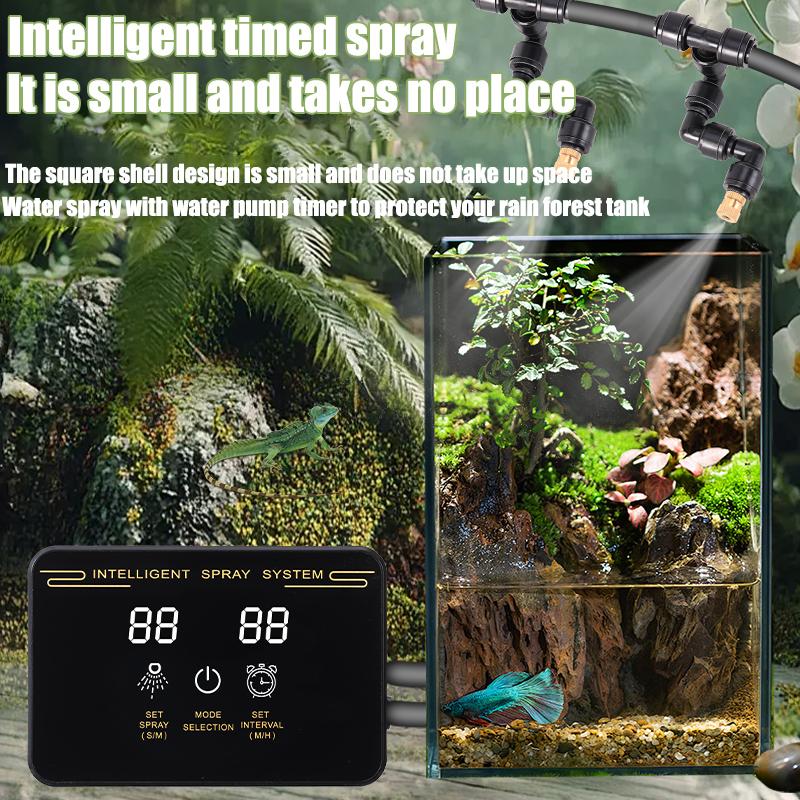 Rainforest Sprayer Control Automatic Mist Timing Spray System Kit  Touch Screen Irrigation Timer Reptile Sprayer Humidifier