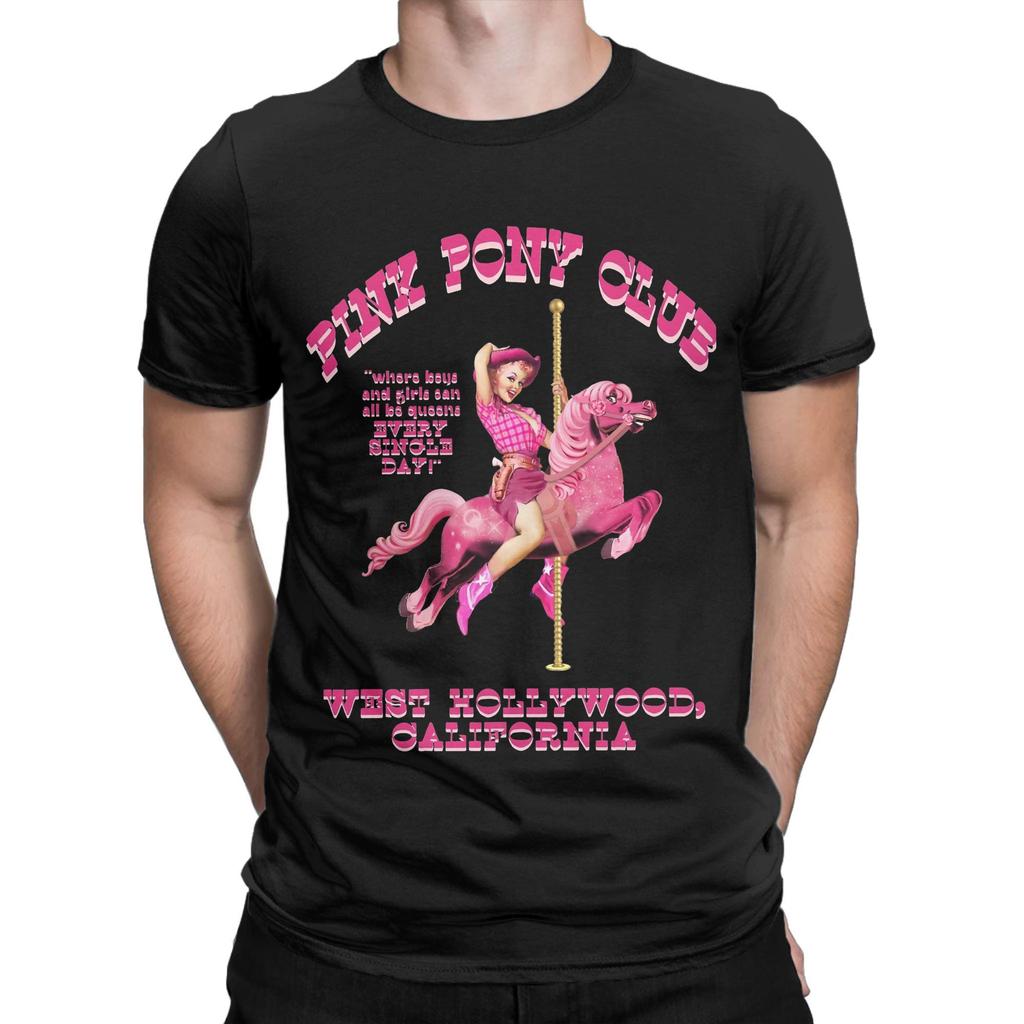 Pink Pony Club Cotton T-Shirt For Men's Summer Chappell Roan Funny T-Shirts O Neck Novelty Tee Shirt Big Size Design Tops