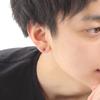 Goods Platinum Pt900 earrings with black single rose for men and one 1 piece [Happy Shop] diamonds, stone, 3mm, 0.09ct, cut, women, ear,