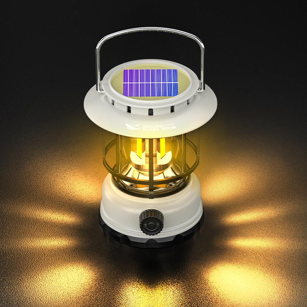 LED Camping Lantern, Outdoor Retro Waterproof Light, Lamp, Horse Ambient USB Brightness-Adjustable Rechargeable Solar S7J9