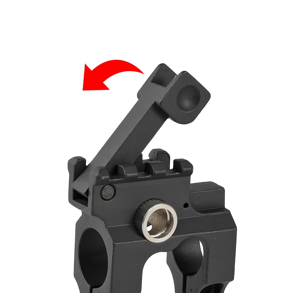 Ryohin Buhin VLTOR VST Sight Tower Gas Block Replica by E&C, Clamp-On Type with QD Sling Mount, Zinc Alloy Construction, Built-in Front Sight