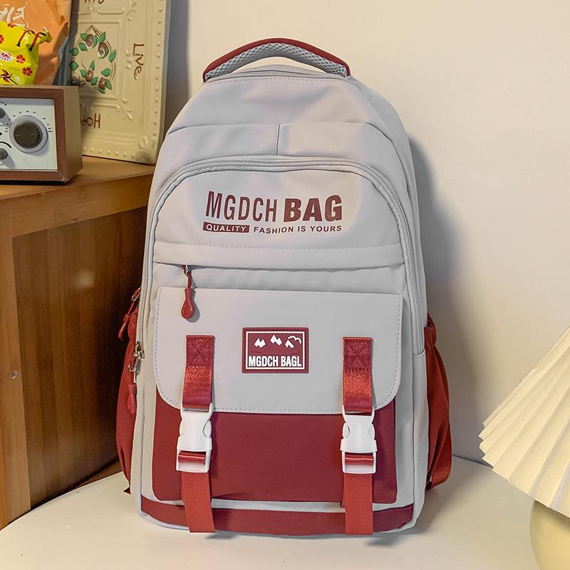 School Bag Female Primary School Students Junior High School Students Splicing Backpack Middle School Students College Students