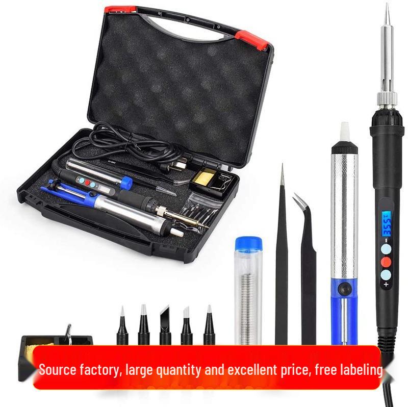60W Digital LCD Soldering Iron Kit with Fast Heating & Constant Temperature Control