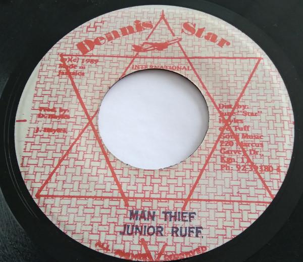 

7inch Record JUNIOR RUFF Man Thief NONE Dennis Star Int Jamaica Reggae Ska Dub Used
