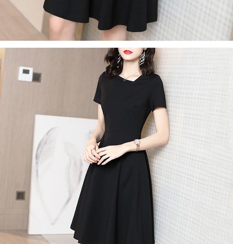 2025 Summer Women's Hepburn Style Retro Black Dress - Elegant, Slimming, High-End Design
