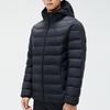 Anta Training Series Solid Color Zipper Hooded Warm Down Jacket Men Outerwear Black 152347903-5
