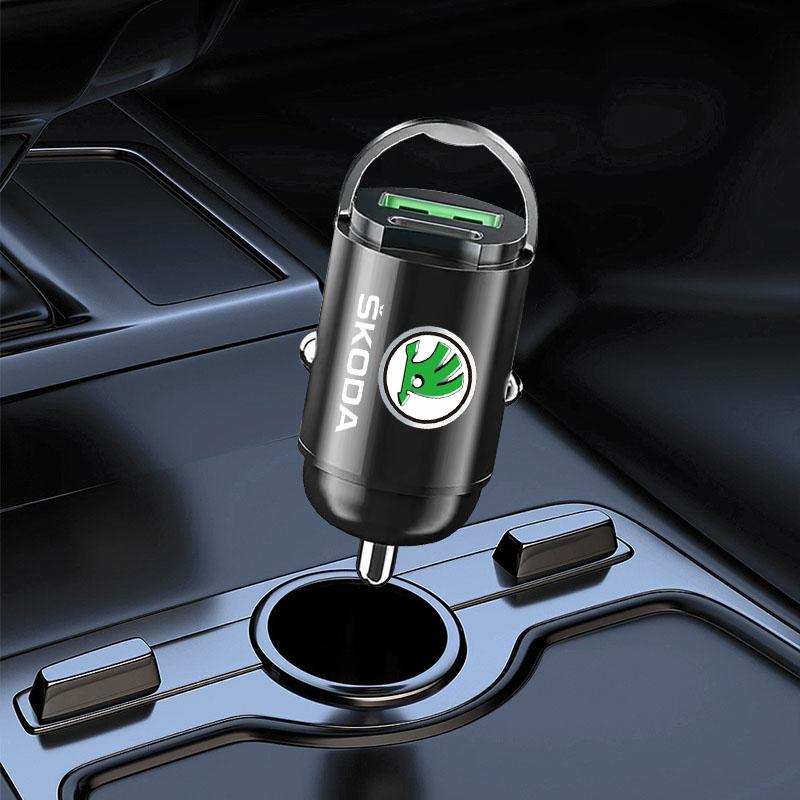 Micro Auto Schnelllader Fahrzeug Zigarettenanzünder Konverterstecker Autozubehör Für Skoda Octavia Superb Rapid Kodiaq Karoq Fabia Kamiq Roomster Citigo