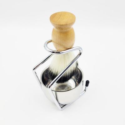 Shaving Foam Brush + Foam Mixing Bowl + Stand Set, 1 Piece