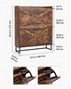Shoe Cabinet with 2 Flip Drawers, Farmhouse Shoes Storage Cabinet with Metal Legs and Anti-Tipping Device, Freestanding Shoe Organizer Ideal for