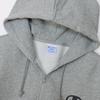 Champion Basic Zip Hooded Sweatshirt with Fleece Lining and Script Oxford Men's Logo, Gray, C3-Z107