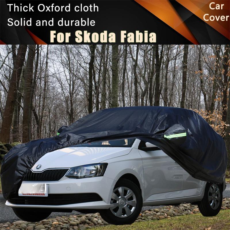 Für Skoda Fabia Auto Vollständige Außenabdeckungen Outdoor Wasserdicht Staubdicht Sonnenschutz Regen Schnee Schutz Außen Auto Zubehör