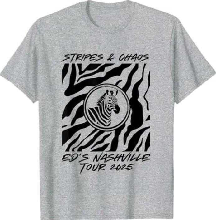 

Stripes and Chaos – Ed s Nashville Tour 2025 Zebra Design T-Shirt Unisex T-Shirt XXXXL