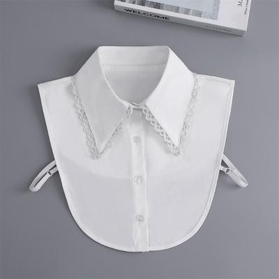 Woman White Lapel Fake Collar Vintage Detachable Shirt Collar for Women Blouse Sweater False Collar Lapel Top Neckwear Ties