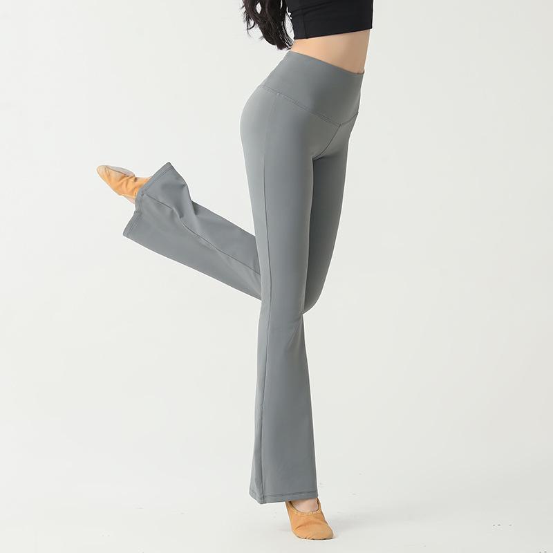 Women's High-Waist Yoga Flare Pants - Slimming, Hip-Lifting, Peach, High-Elastic Fitness Wear