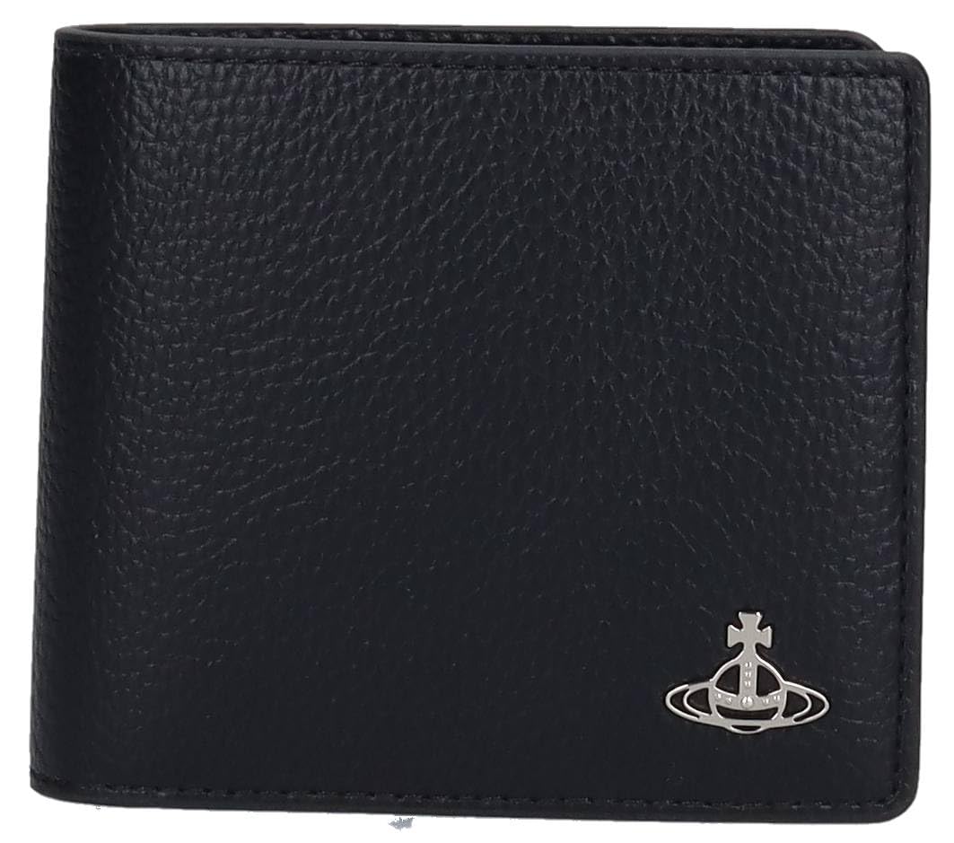 

Vivienne Westwood PU Grain Man Billfold Bifold Wallet 5115002PM S000D N403 Black [Used] чорний