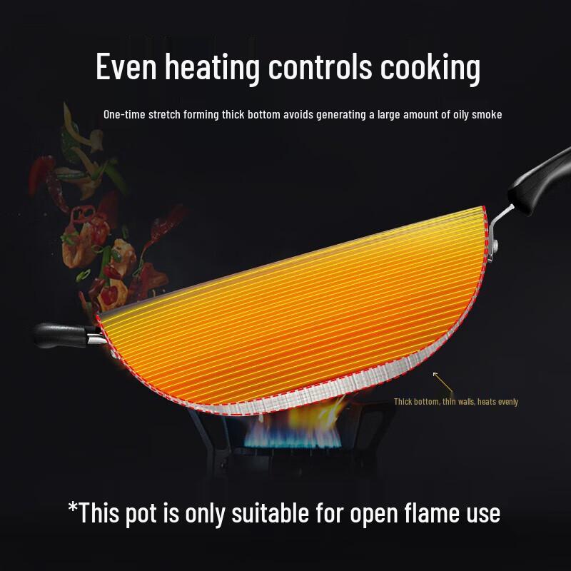 Supor 32cm Uncoated Fine Iron Wok