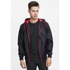 Coupe-vent - URBAN CLASSICS - CONTRAST WINDRUNNER - Noir/Rouge - Mixte - Multisport