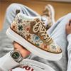 2025 Spring New Shoes for Men Canvas Casual Shoes Trend Ethnic Style Flat Skateboard Shoes Youth Street Cool Sneaker