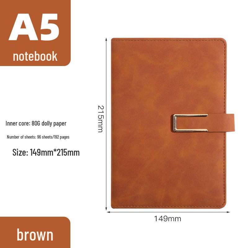 A5 Retro Sheepskin Notebook Set with Pen – Custom Softcover for Business or Student Use
