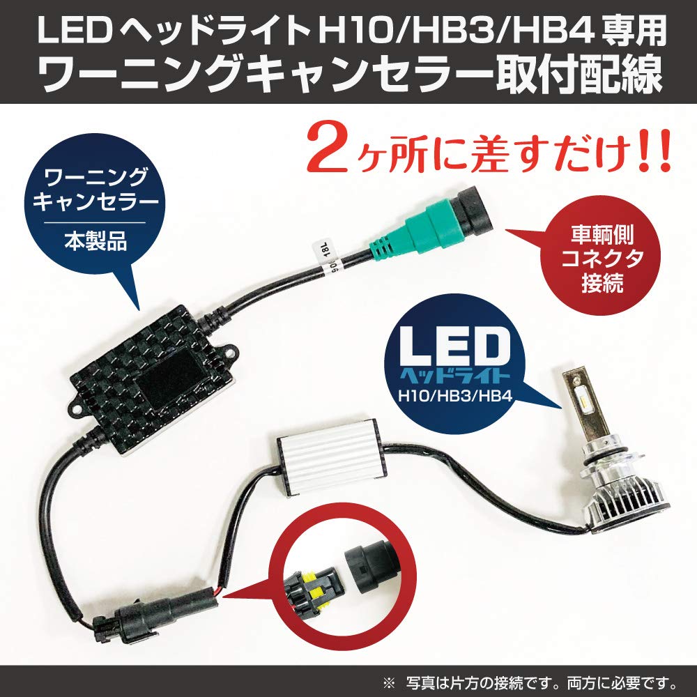 HID-YA Eliminátor chyb, LED, H10, HB3, HB4, Importovaná vozidla, Sada 2 kusů, Žárovky, Upozornění