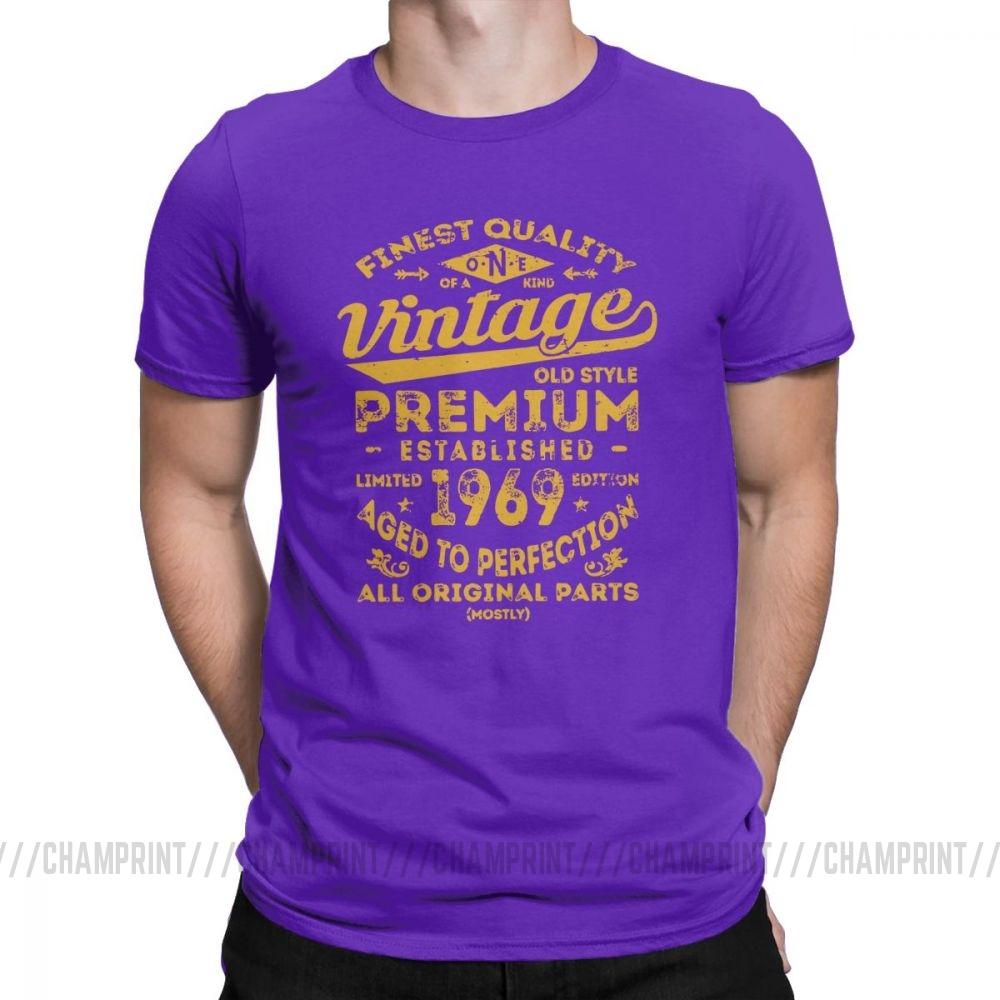 Vintage 1969 Birthday Gift Idea 50 Years Old 50Th Birthday Gift T Shirt For Male O