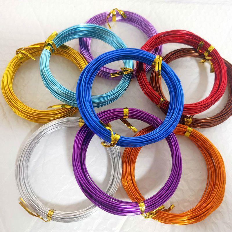 2-10Meters Aluminum Wire Color Painted Metal Cord for DIY Jewelry Making Findings Accessories 0.6/0.8mm/1mm/1.2mm/1.5mm/2mm/3mm