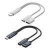 Durability Type C To USB OTG and Charger Adapter with Audios Output Suitable for Smartphones Earphones Laptop 13cm