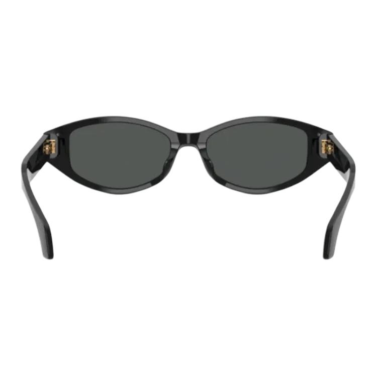 Versace Montatura Logo Forma Irregolare Occhiali da Sole Occhiali da Sole Unisex Nero 0VE4512D-GB1/87