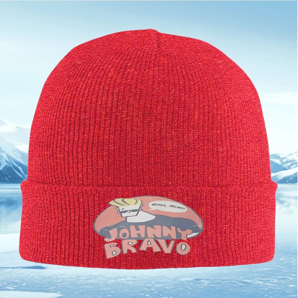 Johnny Bravo Solbriller Hår Siger Unisex Kvinder Unisex Strikket Hue Hue Pullover Hat Vinter Termisk Varm Jul Udendørs Cykli