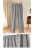 Summer Nine-Point Pants for Middle-Aged & Elderly Women - Loose Fit, Elastic High-Waist, Straight Leg