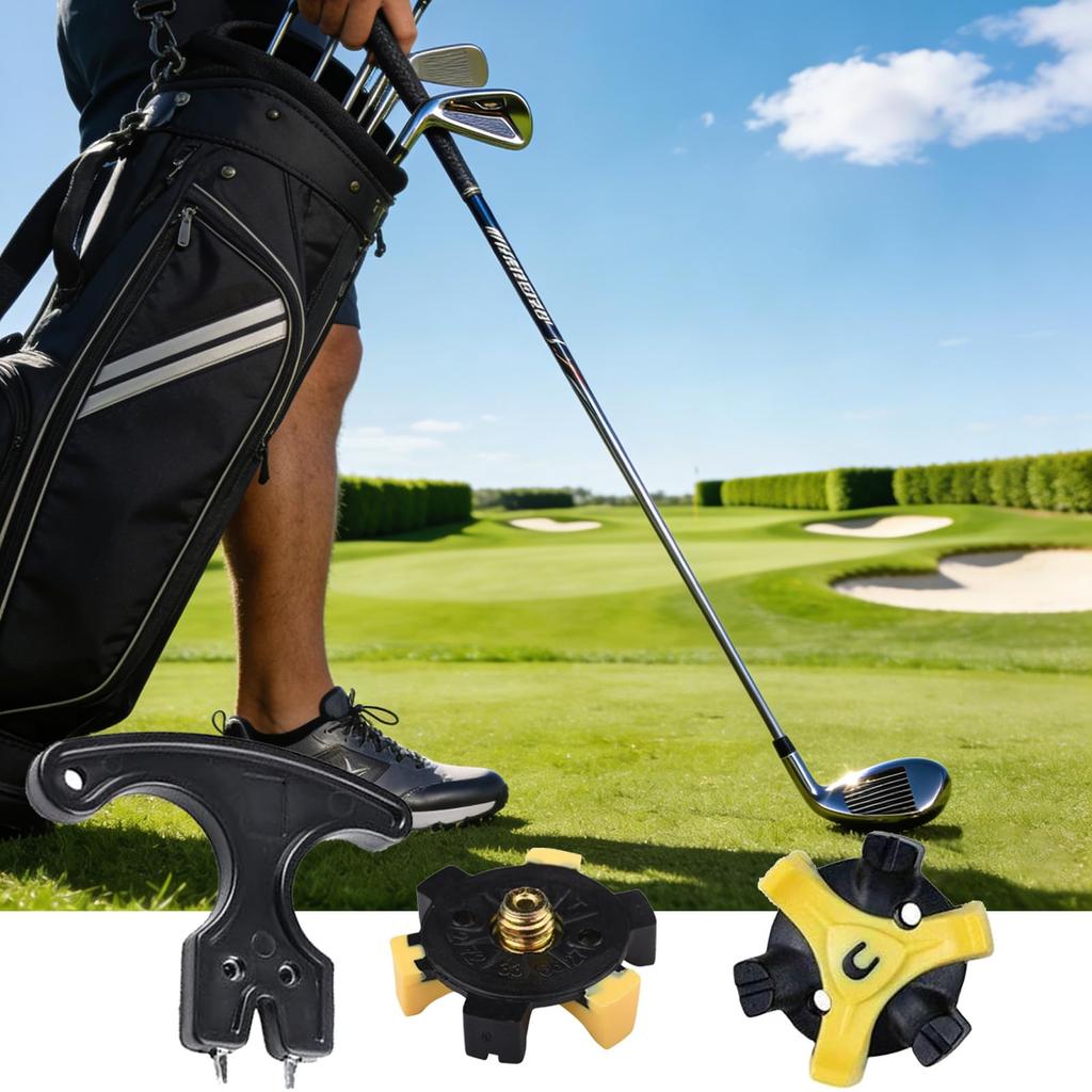Golf Spike Studs Set of 25 | Replacement Wrench and