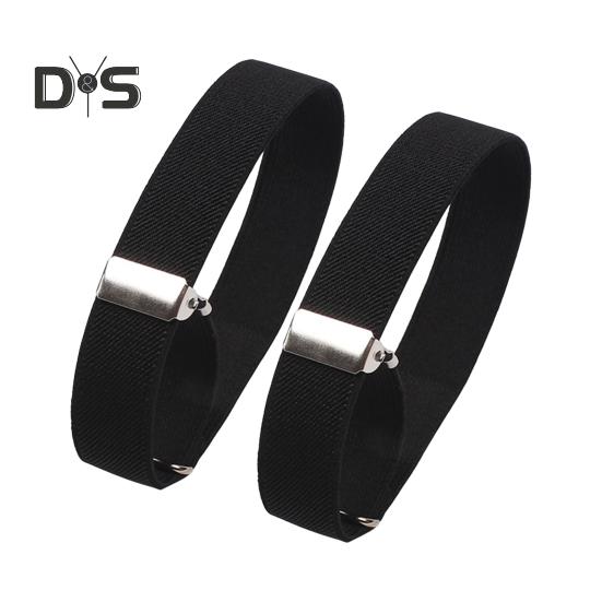 1 Pair Unisex Armband Adjustable 2.5CM Width Solid Color Leg Strap Elastic Shirt Sleeve Holder Arm Cuffs Bands Party Wedding Clothing Accessories
