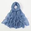 New Silver Silk Breathable Sunscreen Versatile Long Scarf Women's Yarn Scarf Middle Eastern Women's Ethnic Headscarf Scarf