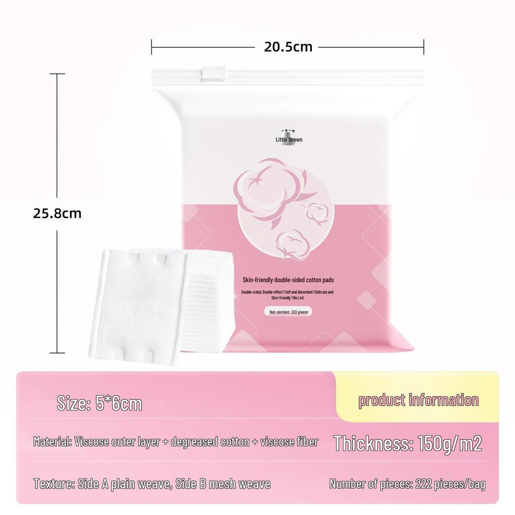 Verdickte doppelseitige Baumwoll-Make-up-Pads - Doppelfunktion: Make-up-Entferner-Tücher & Gesichtsmaske