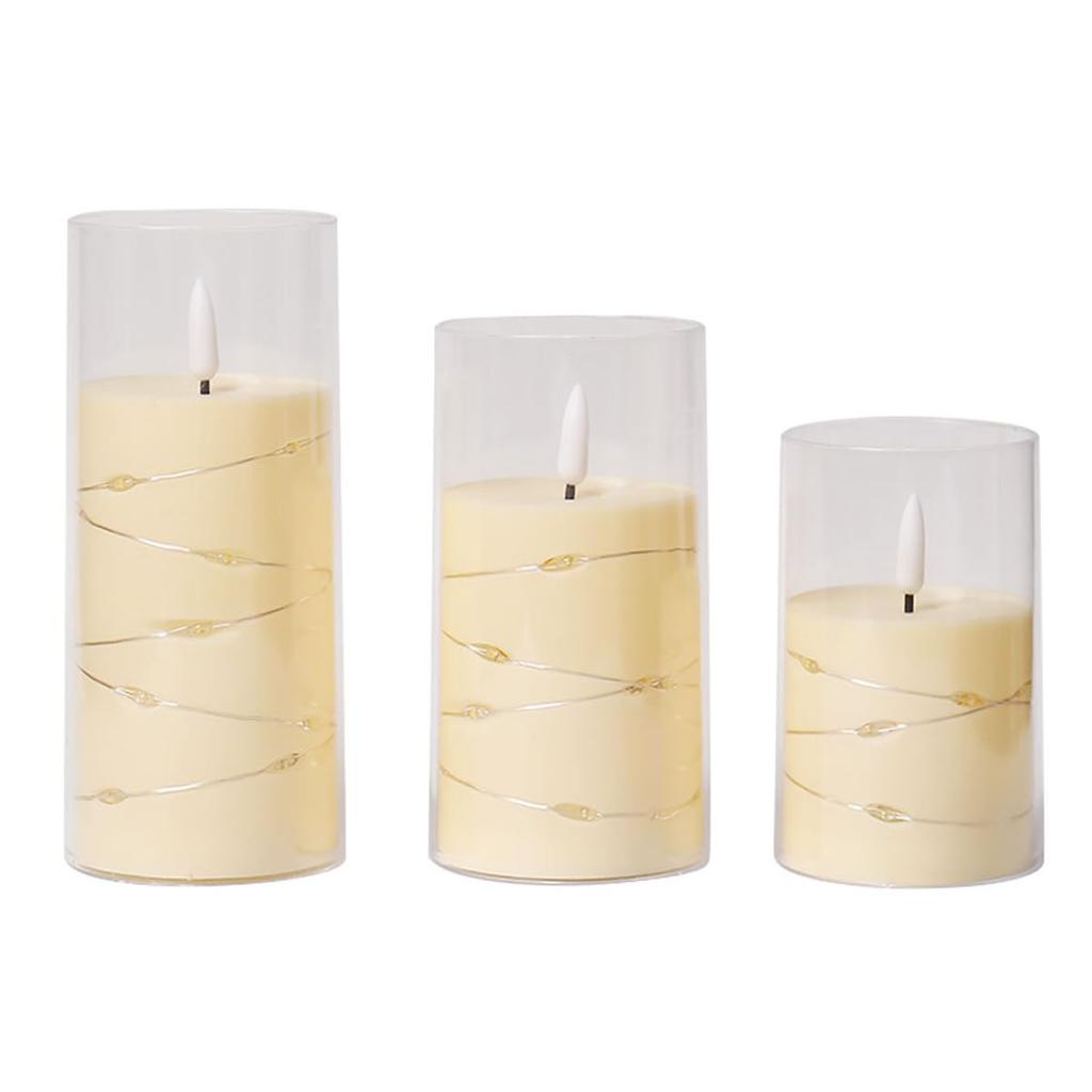 LED Candle Lights, Flashing, Long, Christmas Decoration, Soothing Light, Warm Color, Fragrance-Free, Flameless, Night Light, Sleep Aid, Stylish,