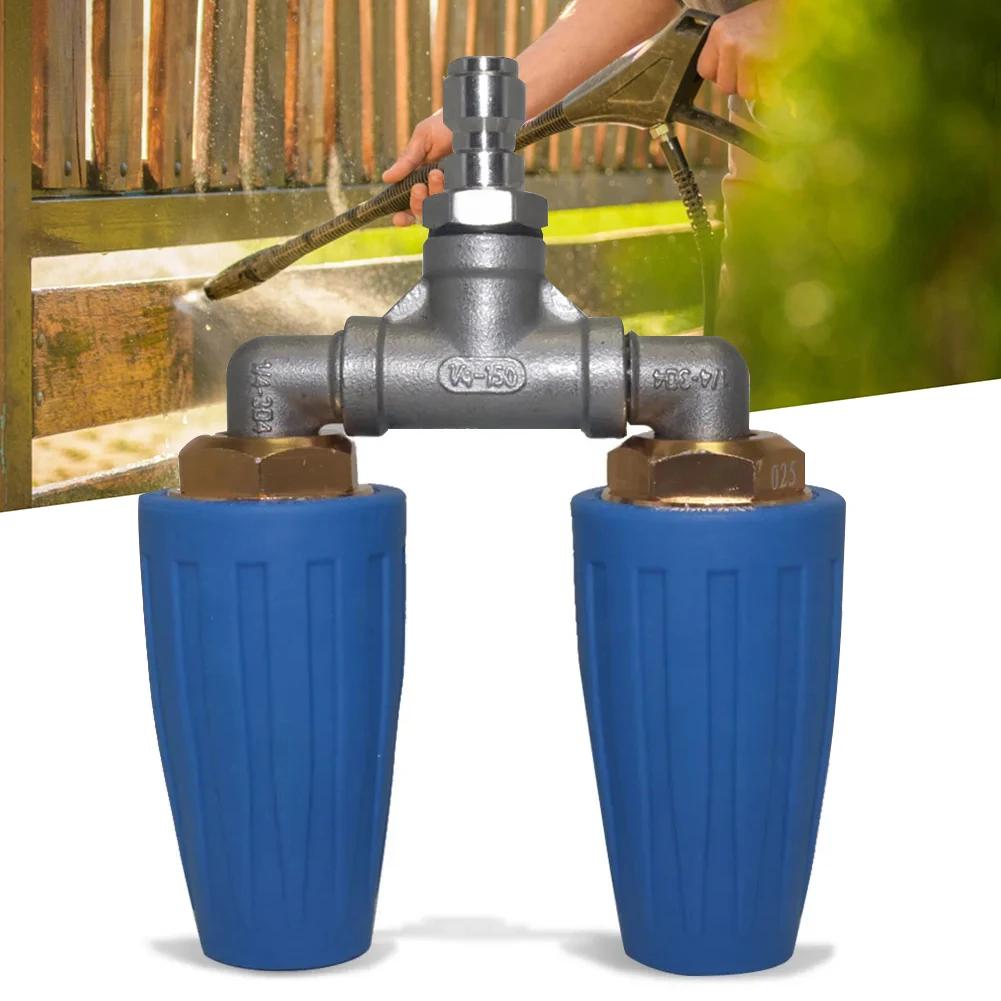 Rotating Dual Turbo Nozzle Spray Tip1/4" 4000PSI 4-6GPM Replacement Tip Yard, Garden Outdoor Living For High Pressure Washer