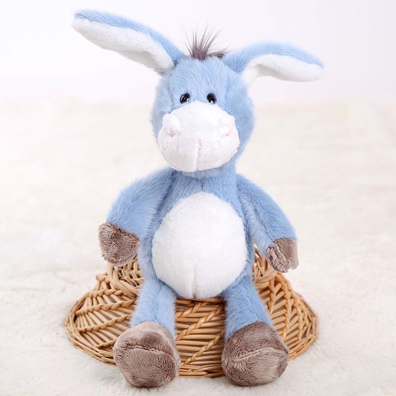 1 Piece Boys And Girls Fluffy Stuffed Animal Donkeys For Cuddling Playing Toy 25/32Cm Soft Plush Donkey Toys Diy Decoration