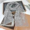 Lace Sunflower Silk Scarf Fairy Temperament Headband Summer Thin Versatile Multi-purpose Lace-up Scarf Ribbon Trend Scarf