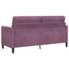 Storage Sofa Set 2 Pcs Purple Polyester