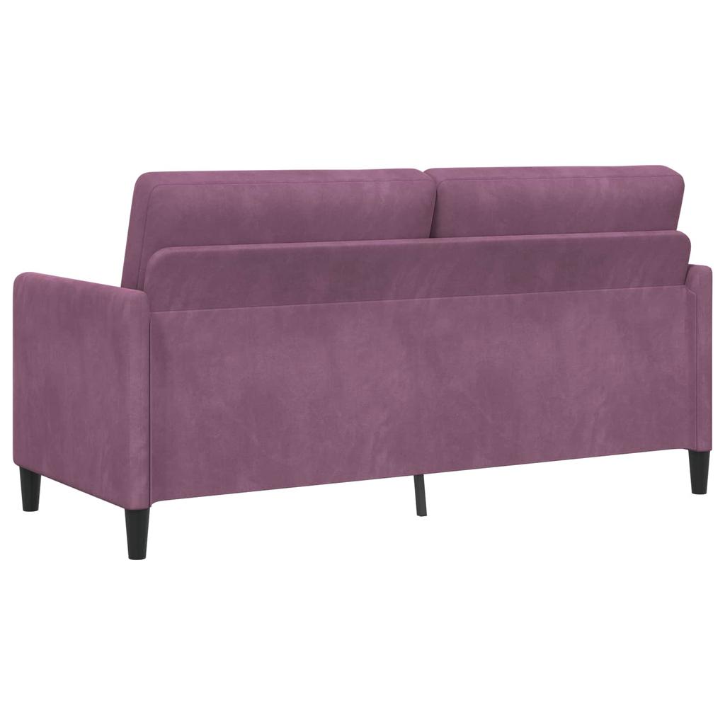 Storage Sofa Set 2 Pcs Purple Polyester