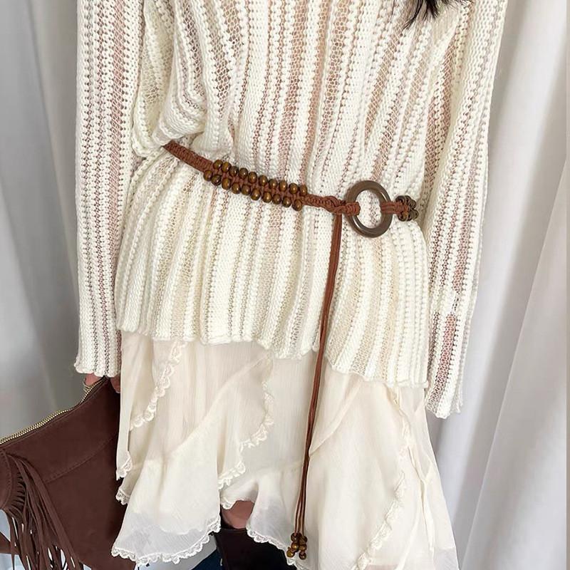 Bohemian Waist Belt For Women Pu Leather Vintage Corset Accessory For Dresses And Jeans