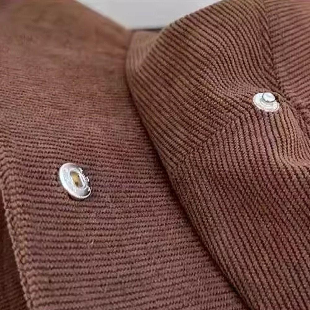 Solid Color Fisherman Cap Corduroy Basin Hat Versatile Style Beret Hat  For Women