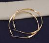 22K Gold Plated Large Hoop Earrings, Thin Lightweight Hoops, Perfect for Sensitive Ears, Circle Earrings, Twisted Earring, Gold Earrings