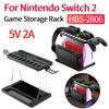 Multifunctional Organizer Rack Charging Stand Storage Station Game Storage Rack for Switch 2 Game Disk Rack Controller Organizer
