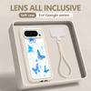 Oil Painting Flower Lanyard Case For Google Pixel 10 Pro XL For Google 9A 9 8 7 Pro 8A 7A Shockproof Bumper Wrist Strap Cover