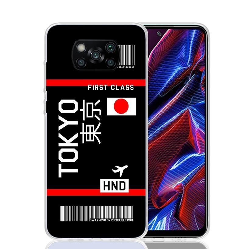 Airline Ticket Barcode Phone Case For Xiaomi Poco X7 X6 X5 Pro F7 Ultra Redmi 15C 15 13 13C 12 12C 10 10A 10C 9 9A 9C 9T Cover P